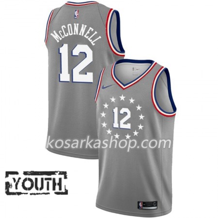 Dres Philadelphia 76ers T.J. McConnell 12 Nike 2018-19 City Edition Siva Swingman - Dječji